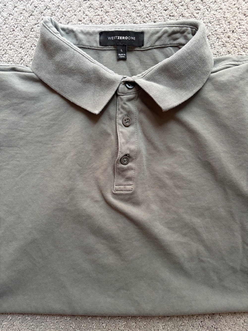 WestZeroOne Men's Green Polo Shirt